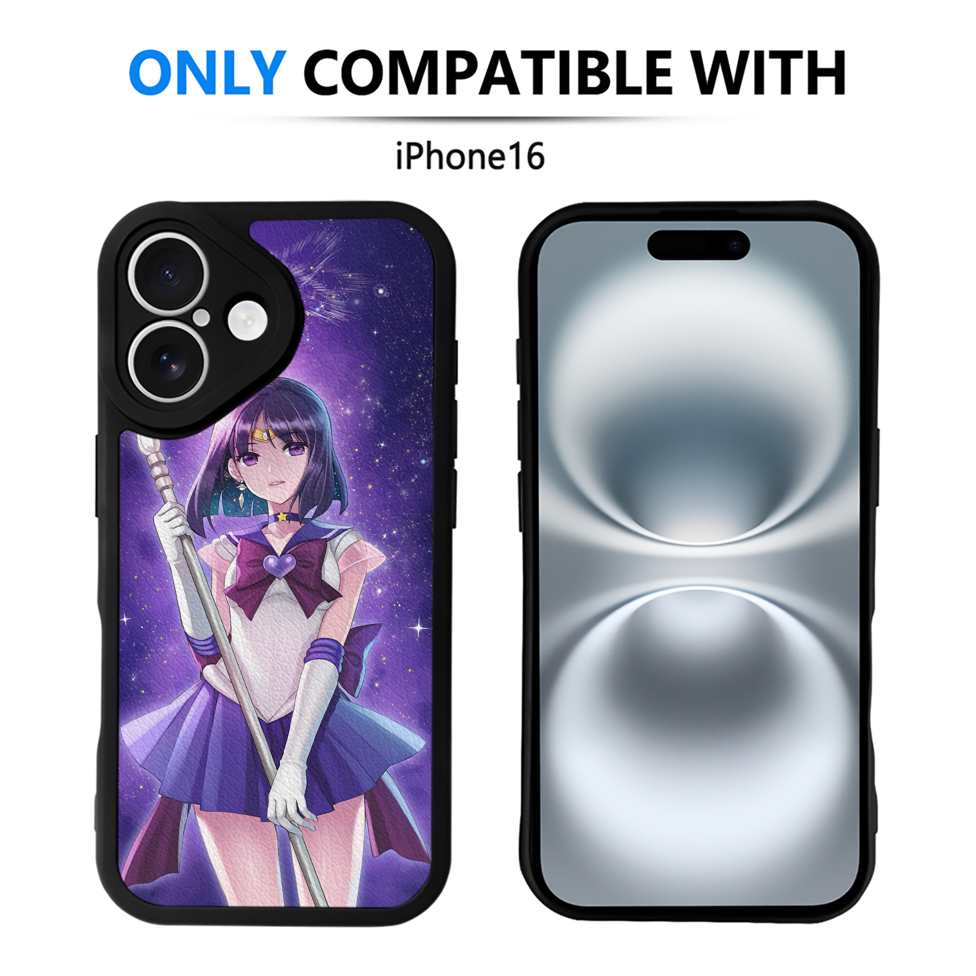 （画像用） 美少女戦士セーラームーン Sailor Moon 【iPhone 16シリーズ対応】シリコンスマホケース（レザー調） 材質：シリコン
